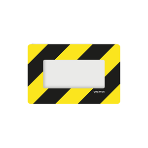 LongLife Trasparente - Marcatura del Pavimento Finestra del Pavimento, autoadesivo 1/3 DIN A4, Nero/Giallo, 10 pz. / Confezione. - Product Image 1