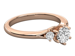 Anillo de Compromiso con Diamante Cultivado en Laboratorio, Oro Rosa, Chapado en Oro de 14K, Estilo Clásico, Certificado IGI, Corte Brillante, Regalo de Aniversario para Mujer - Product Image 3