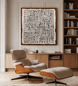 Hand Painted Abstract <b>Canvas</b> Artwork Contemporary Style Wood <b>Frame</b> Indoor Decor - Product Image 5