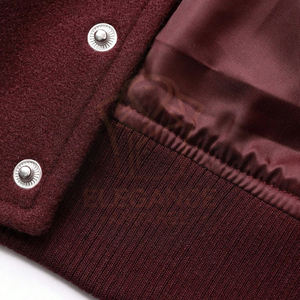 Buen proveedor, el estilo más nuevo con manga de PU, Patchwork, bordado de letras, ropa de calle, estilo Borgoña, chaquetas universitarias de béisbol universitarias - Product Image 6