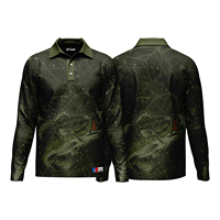 Chemises de pêche unisexes personnalisées en polyester imprimé par sublimation, taille plus, UPF50+, respirantes, séchage rapide, manches longues, anti-UV