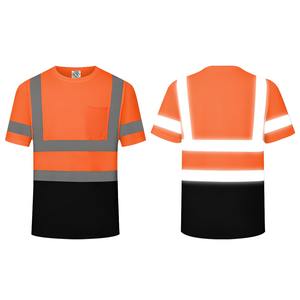 Camiseta de Seguridad de Verano de Secado Rápido y Alta Visibilidad ANSI Clase 2 con Logotipo Personalizado Reflectante y Mangas Cortas Transpirables - Product Image 2