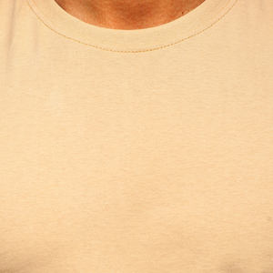 Camiseta de algodón 100% para hombre, cuello redondo personalizado de alta calidad, tela de punto con patrón sólido de 210gsm con logotipo impreso - Product Image 6