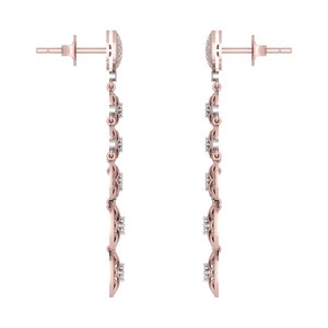 Elegantes pendientes Hip Hop chapados en oro y plata con certificación EGL para mujeres para uso diario y ocasiones especiales - Product Image 4