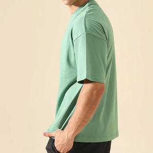 Camiseta de LICRA de algodón 100% de gran tamaño para hombre, opciones multicolores para entrenamiento físico, ropa de gimnasio - Product Image 5