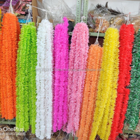 Guirlande artificielle de jasmin et de roses, faite à la main, écologique, durable, légère, pour mariage indien, événement, fête, décoration, couronnes de bienvenue
