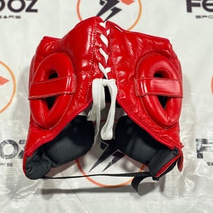 Protector de Cabeza de Boxeo Profesional de Diseño Nuevo con Logotipo Personalizado, Abierto, Ajustable, Naranja, OEM ODM, para Sparring, de Cuero Vacuno Genuino y Duradero - Product Image 4