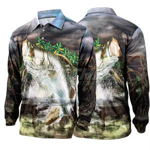 Camiseta de Pesca Polo Personalizada con Protección Solar UPF 50, Ecológica, Transpirable, de Tela Suave y Ligera para Largas Jornadas de Pesca - Product Image 1