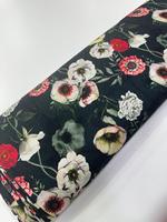 Tissu en crêpe de viscose pur imprimé numérique floral de luxe, doux, léger, fluide, respirant, pour robe, largeur 44 pouces
