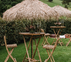 Parapluie rond en feuille de palmier tropical et bambou du Vietnam de qualité supérieure-Parasol en chaume naturelle pour la protection solaire en plein air - Product Image 5