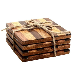 Sous-verres ronds en bois de noyer fabriqués en Inde, sous-verres pour la maison, sous-verres ronds personnalisés, vente en gros de dessous-de-verre pour le thé, vente chaude - Product Image 4