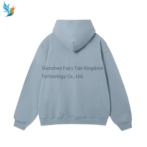 Felpa <span class=keywords><strong>con</strong></span> Cappuccio Oversize Streetwear <span class=keywords><strong>con</strong></span> Stampa Schizzi di Vernice, Blu Chiaro, <span class=keywords><strong>con</strong></span> Scritta Stampata - Product Image 2