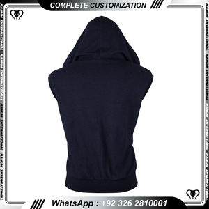 Nuevos suéteres asequibles Hombres Sudadera con capucha sin mangas Ropa personalizada - Product Image 5