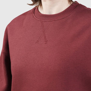 Best Seller 100% algodón de gran tamaño de Sudadera de cuello redondo Mujer Premium 3D Logo en blanco al por mayor pulóver sudadera de gran tamaño - Product Image 5