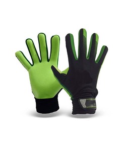 Gants de sport d'extérieur vert-noir antidérapants en latex légers à doigts complets unisexes toutes saisons avec fermeture auto-agrippante - Product Image 1
