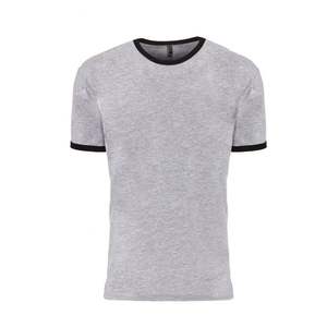 3055 hommes coupe ajustée maillot à manches courtes sonnerie t-shirt 60% coton/40% polyester col rond - Product Image 3