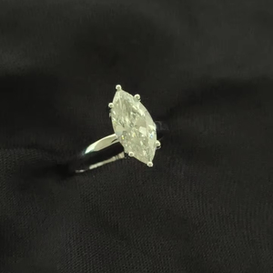 ขายส่ง IGI ที่ได้รับการรับรองจาก VVS1ห้องปฏิบัติการ CVD Marquise ตัดเพชร3CT 5CT ทองคำ14K 18K เครื่องประดับแหวนหมั้นผู้หญิง - Product Image 1