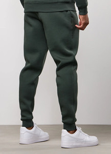 Vert forêt hommes coupe régulière 2 pièces pull à capuche jogger haute qualité respirant coton lourd survêtement - Product Image 6