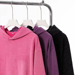 เสื้อฮู้ดผู้ชายผ้าฝ้ายแท้ 100% คุณภาพสูง สำหรับฤดูหนาว ล้างสีแบบ Acid Wash ไซส์ใหญ่ ระบายอากาศได้ดี สวมใส่สบาย เป็นมิตรกับสิ่งแวดล้อม ทนทาน - Product Image 4