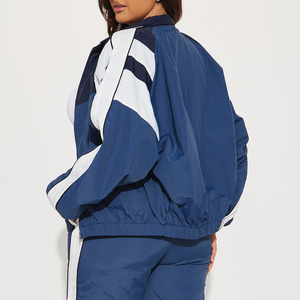 Ensemble de survêtement tendance pour l'entraînement, veste coupe-vent à manches longues et pantalon, tenue imperméable en 2 pièces, prix avantageux - Product Image 5