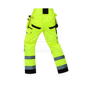 Pantalon de travail haute visibilité en polyester réfléchissant, tissu durable, coupe confortable pour la construction et le travail - Product Image 2