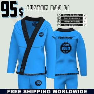 Venta al por mayor personalizado Jiu-Jitsu Kimono personalizado BJJ Gi trajes brasileño Jui Jitsu uniforme Judo Kimono uniforme de artes marciales desgaste - Product Image 5