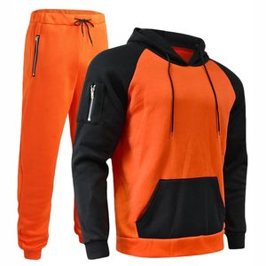 Ensemble survêtement 2 pièces pour homme, fabrication en usine, sur mesure, hiver, à capuche, uni, fermeture éclair, jogging, manches longues, 100% coton - Product Image 4