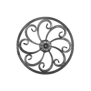 Sous-plat rond en métal noir à motif floral, résistant à la chaleur, diamètre 300 mm, épaisseur 10 mm, pour la protection des casseroles et des fondue, utilisation sur table à manger - Product Image 3