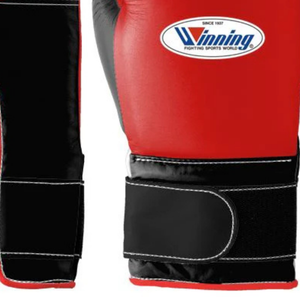 Gants de boxe professionnels en cuir rouge et noir, fermeture velcro au poignet, gants d'entraînement et de sparring pour hommes et femmes - Product Image 4