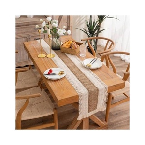 Custom Embroidered Home Decoration 100% Organic Cotton GOTS Certificate Event Luxury <b>Dining</b> Party Lavish Golf <b>Table</b> <b>Runner</b> Sets - Product Image 2