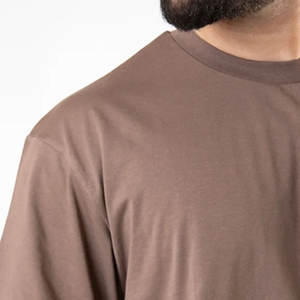 Meilleure qualité tissu respirant teint uni hommes t-shirt surdimensionné broderie personnalisée logo hommes t-shirt surdimensionné - Product Image 6