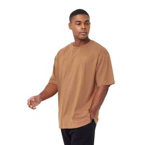 Camisetas de talla grande de alta calidad para hombre, Camiseta de algodón con hombros caídos de 250GSM de peso pesado, camisetas de gran tamaño con estampado personalizado para hombre - Product Image 1