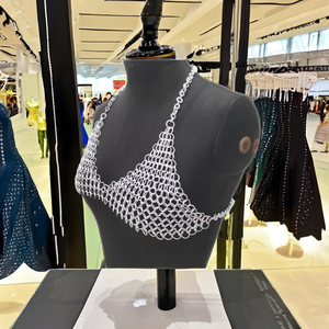 Sujetador de malla de aluminio duradero de alta calidad, diseño elegante a tope, armadura de Cosplay para mujeres y niñas, fabricación directa más grande - Product Image 2