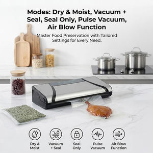 Sellador de Alimentos al Vacío de Primera Calidad, Panel Táctil Automático de Acero Inoxidable con Función de Soplado de Aire, Cortador de Bolsas Incluido - Product Image 2