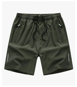 Moda hombres gimnasios Fitness pantalones cortos Streetwear secado rápido Oliva Joggers secado rápido verano fresco poliéster Casual playa pantalones cortos - Product Image 1