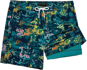 กางเกงว่ายน้ำชายแบบยืด 5 นิ้ว พร้อมซับในรัดรูป ชุดว่ายน้ำชายหาด - Product Image 2