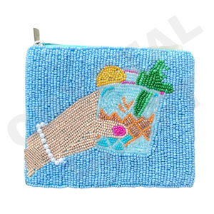 Pochette à monnaie à lèvres patriotique américaine personnalisée avec motif de coeurs pour filles Beau cadeau de maman-Portefeuille à perles de rocaille Accessoire de mode - Product Image 6