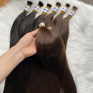 ผมต่อผมแท้เวียดนามยาวตรงสีดำและน้ำตาลเรียงตามระดับคุณภาพสูง - Product Image 5