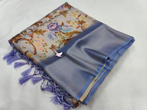 ส่าหรีไหม kanchivaram pethani นุ่มบริสุทธิ์สำหรับชุดปาร์ตี้ของผู้ใหญ่ - Product Image 4