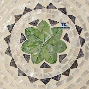 เสื่อรองจานลายแม่มุกยอดนิยมยอดนิยมแผ่นชาร์จขอบทองทำด้วยมือสำหรับโต๊ะสุดหรู - Product Image 3