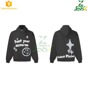 Sweat à capuche coupe régulière de luxe hommes dessin animé personnalisé bouffée imprimé élégant Streetwear en relief rétro Design confortable - Product Image 2