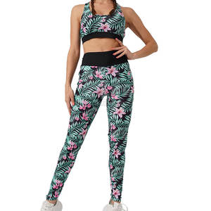 Servicio OEM Ropa profesional Tallas grandes Mujeres Sublimación Yoga Set Transpirable Secado rápido Mujeres Sublimación Yoga Set - Product Image 1