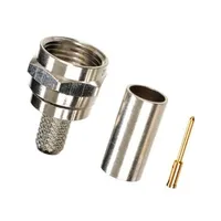 Conector Macho Tipo F para Cable Coaxial RG59 RG6, Tipo Crimpado |   Conector RF de Latón de Alta Calidad de 50 ohmios para TV Satélite CCTV