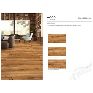 Carreaux de sol muraux en porcelaine aspect bois antidérapant brun ventre 600x1200mm - Product Image 1