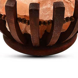 Lampe au sel rose de l'Himalaya de la meilleure qualité, faite à la main, au design moderne, artisanat naturel avec panier en bois Prix - Product Image 5