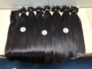 La mejor calidad de cabello lacio cabello humano camboyano se vende a Nigeria, Sudáfrica, Senegal... extensiones de cabello lacio - Product Image 4