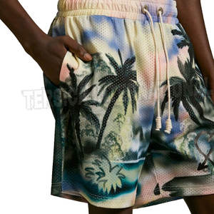 Haute qualité 100% Polyester hommes basket-ball sport Shorts décontracté maille taille élastique graphique Sublimation impression OEM Service - Product Image 6