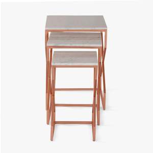 โต๊ะกลางหินอ่อนสีดำกรอบทองเหลืองแบบดั้งเดิมตารางด้านข้างสองชั้นหรูหราสำหรับการตกแต่งห้องนั่งเล่นเฟอร์นิเจอร์ตัดตาย - Product Image 2