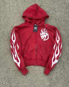 Men's Vintage Oversized Multi Color 100% Organic Cotton Acid Washed <b>Zip</b> <b>Up</b> Screen Printing Anti-Wrinkle Knitted Fabric <b>Hoodie</b> - Product Image 5