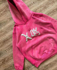 Conjunto de Sudadera y Pantalones Deportivos con Estampado Puff Personalizado, Color Rosa, Unisex, Estilo Urbano, Hip Hop, Traje Deportivo 3D con Efecto Puff para Hombre - Product Image 3